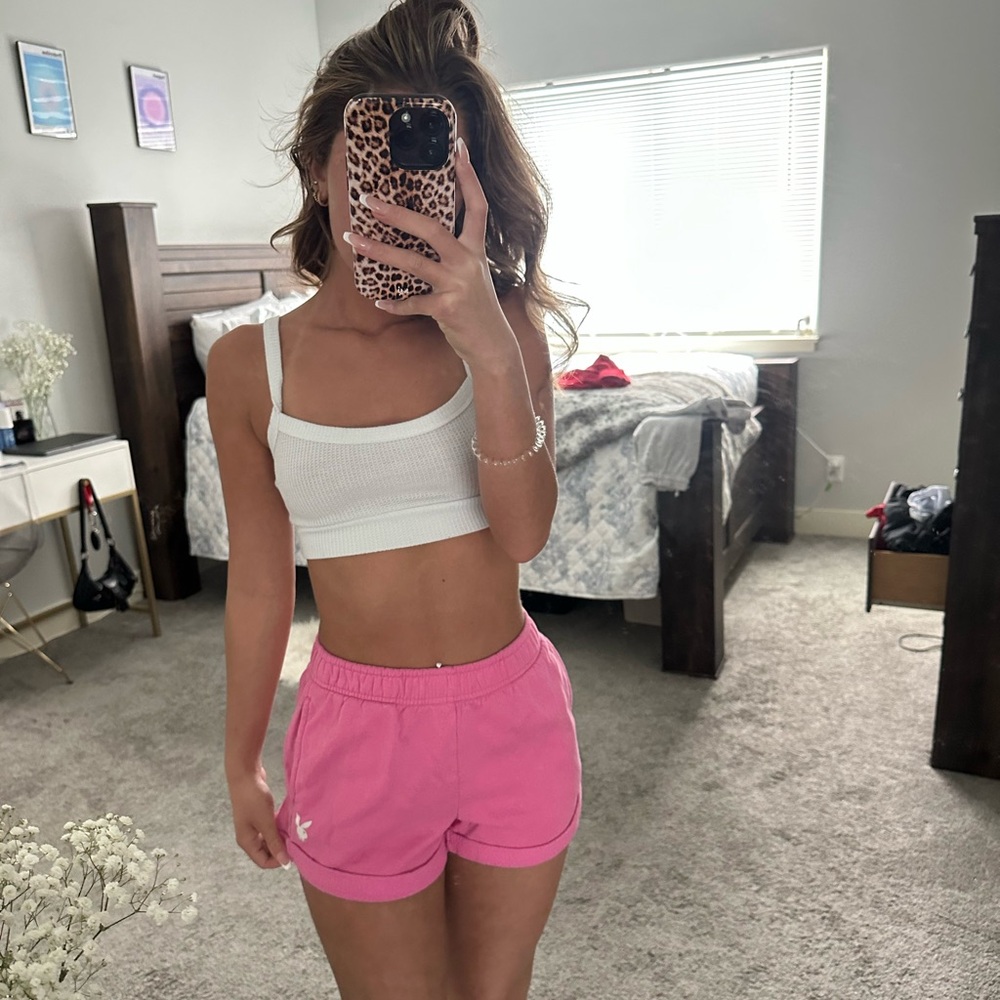 pink playboy pacsun shorts